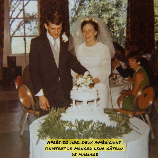  Après 50 ans…Deux Américains finissent de manger leur gâteau de mariage