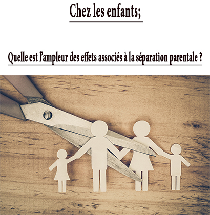 Chez les enfants; Quelle est l’ampleur des effets associés à la séparation parentale ?