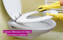Voulez-vous débarrasser facilement des dépôts noirs dans vos toilettes, sans avoir à frotter fort !