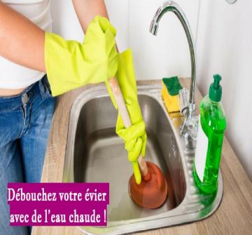 Un évier bouché ça arrive, c’est très ennuyeux mais heureusement vous n’avez pas besoin de passer directement aux solutions chimiques.