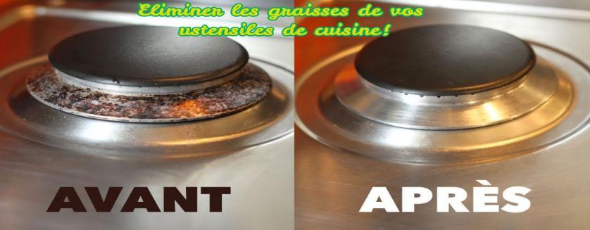 Éliminer les graisses de vos ustensiles de cuisine !