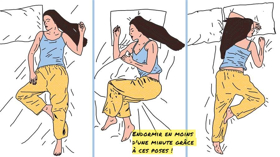 Couche plate Endormir en moins d'une minute grâce à ces poses