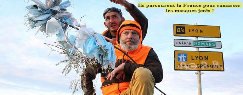 Ils parcourent la France pour ramasser les masques jetés !