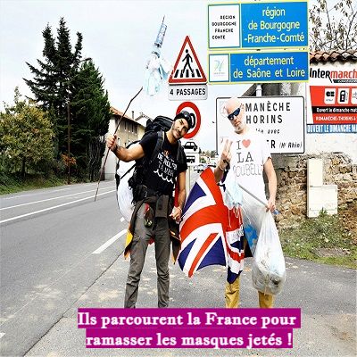 Ils parcourent la France pour ramasser les masques jetés !