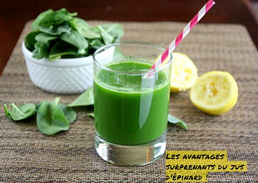 Le jus d'épinards Les avantages surprenants du jus d'épinard !