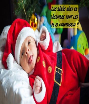  Il y a quelques indications que les bébés nés en décembre ont plusieurs avantages par rapport aux autres.