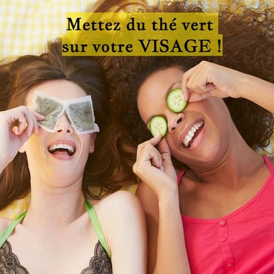 Mettez du thé vert sur votre VISAGE !
