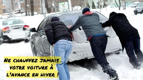 Ne chauffez jamais votre voiture à l'avance en hiver!