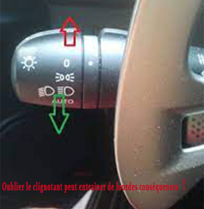 Oublier le clignotant peut entrainer de lourdes conséquences !