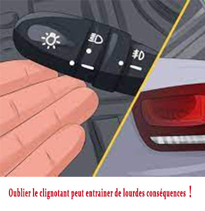 Oublier le clignotant peut entrainer de lourdes conséquences !