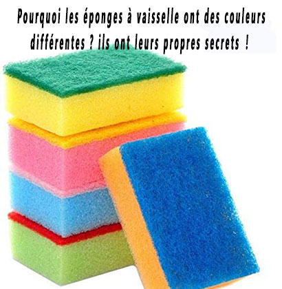 Pourquoi les éponges à vaisselle ont des couleurs différentes ? ils ont leurs propres secrets !