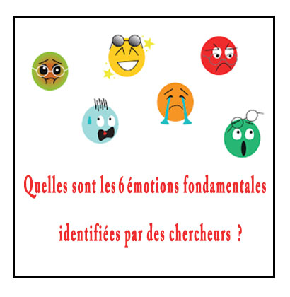 Quelles sont les 6 émotions fondamentales identifiées par des chercheurs ?