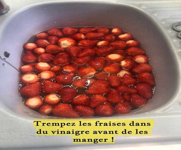 Trempez les fraises dans du vinaigre avant de les manger !