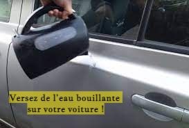 Versez de l’eau bouillante sur votre voiture !