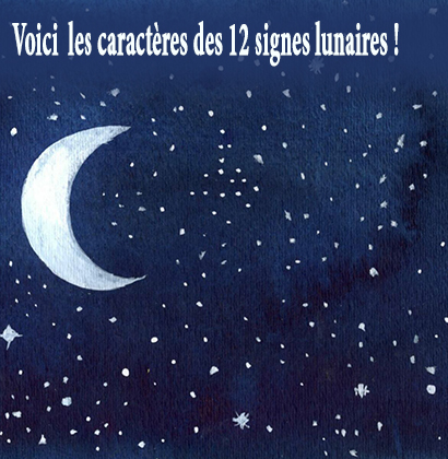 Voici les caractères des 12 signes lunaires !