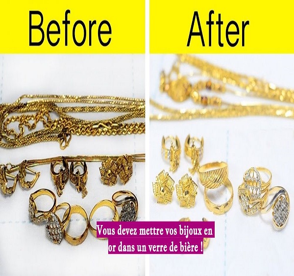 Vous devez mettre vos bijoux en or dans un verre de bière !