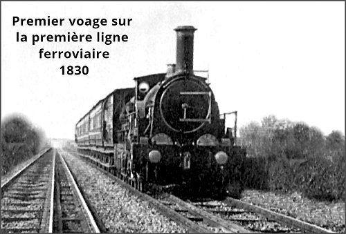 Premier voyage sur la première ligne ferroviaire destinée à transporter des passagers et reliant Liverpool à Manchester,1830 ce-qui-s-est-passe-ce-jour-15-septembre !