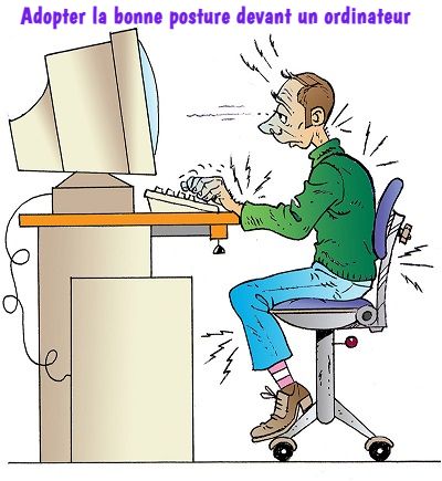 Adopter la bonne posture devant un ordinateur !