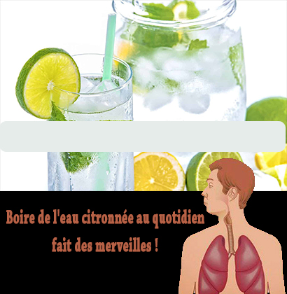 Boire de l'eau citronnée au quotidien fait des merveilles !