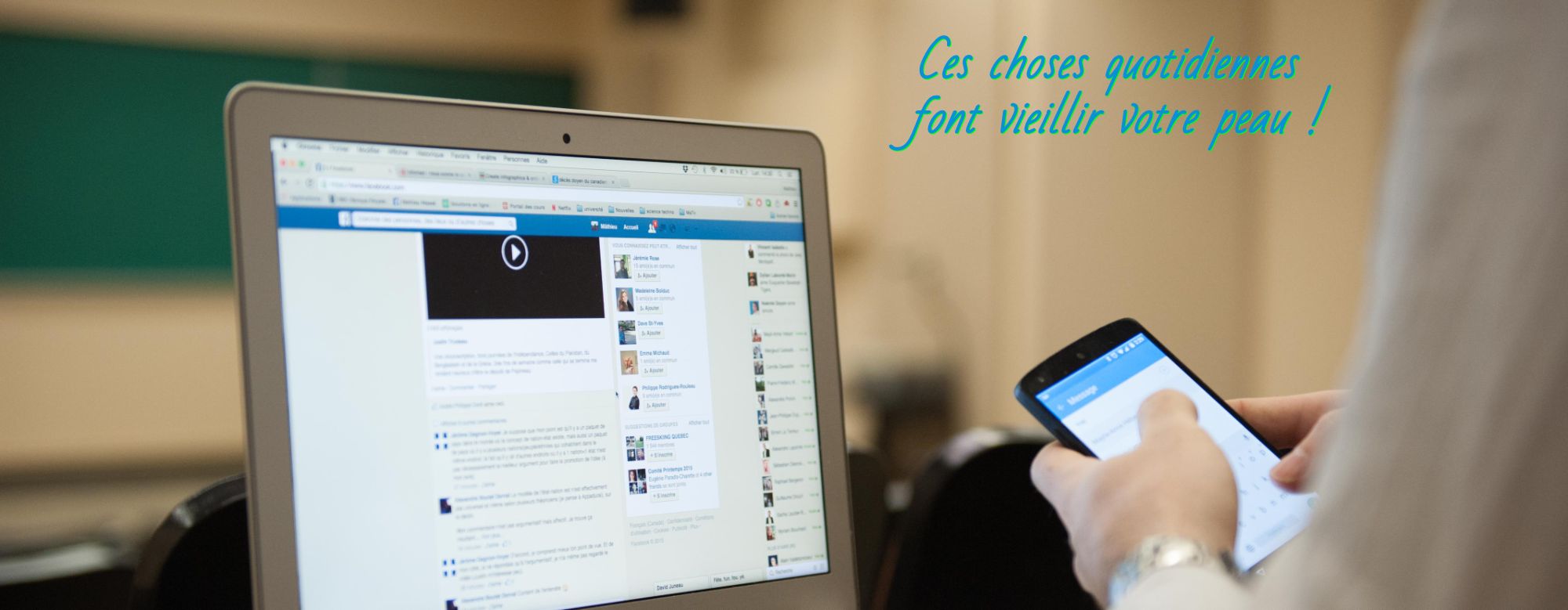 L'utilisation prolongée d'appareils électroniques Ces choses quotidiennes font vieillir votre peau