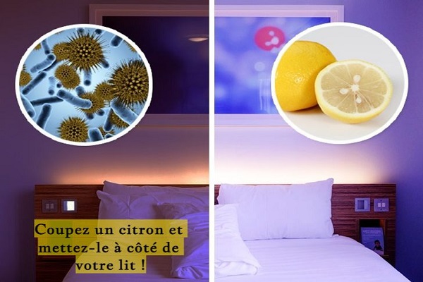 Coupez un citron et mettez-le à côté de votre lit !