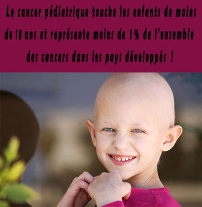 Le cancer pédiatrique touche les enfants de moins de 18 ans et représente moins de 1% de l'ensemble des cancers dans les pays développés !