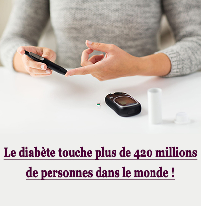 Le diabète touche plus de 420 millions de personnes dans le monde !