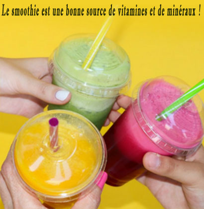 Le smoothie est une bonne source de vitamines et de minéraux ! Le smoothie est une bonne source de vitamines et de minéraux !