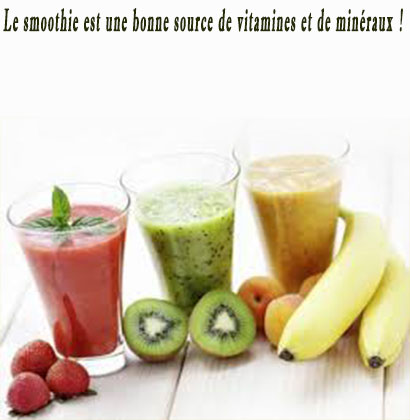 Le smoothie est une bonne source de vitamines et de minéraux ! Le smoothie est une bonne source de vitamines et de minéraux !