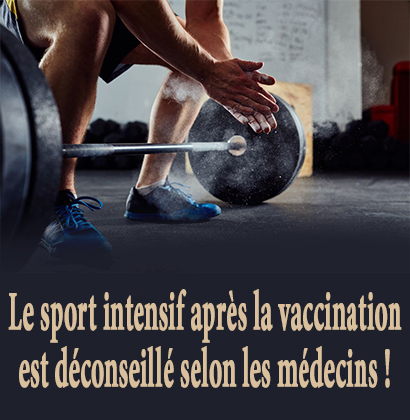 Le sport intensif après la vaccination est déconseillé selon les médecins !