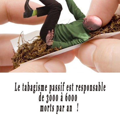 Le tabagisme passif est responsable de 3000 à 6000 morts par an !