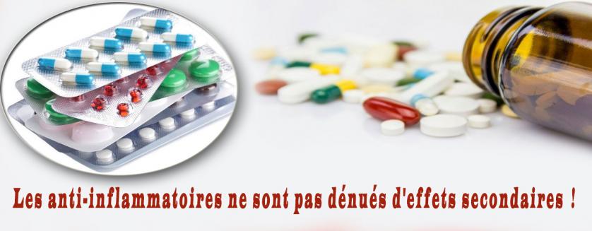 Les anti-inflammatoires ne sont pas dénués d'effets secondaires !