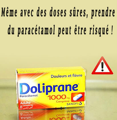 Même avec des doses sûres, prendre du paracétamol peut être risqué !