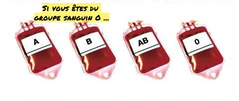 Si vous êtes du groupe sanguin O