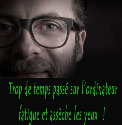 Trop de temps passé sur l’ordinateur fatigue et assèche les yeux !