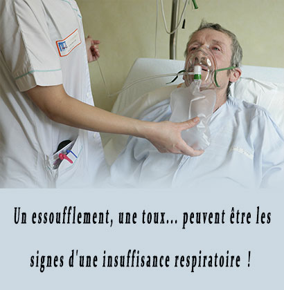 Un essoufflement, une toux... peuvent être les signes d'une insuffisance respiratoire !