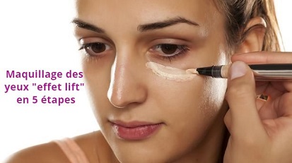Maquillage des yeux "effet lift" en 5 étapes