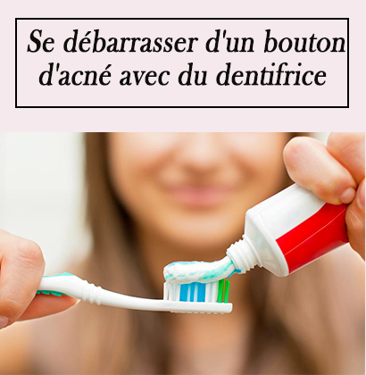 Se débarrasser d'un bouton d'acné avec du dentifrice